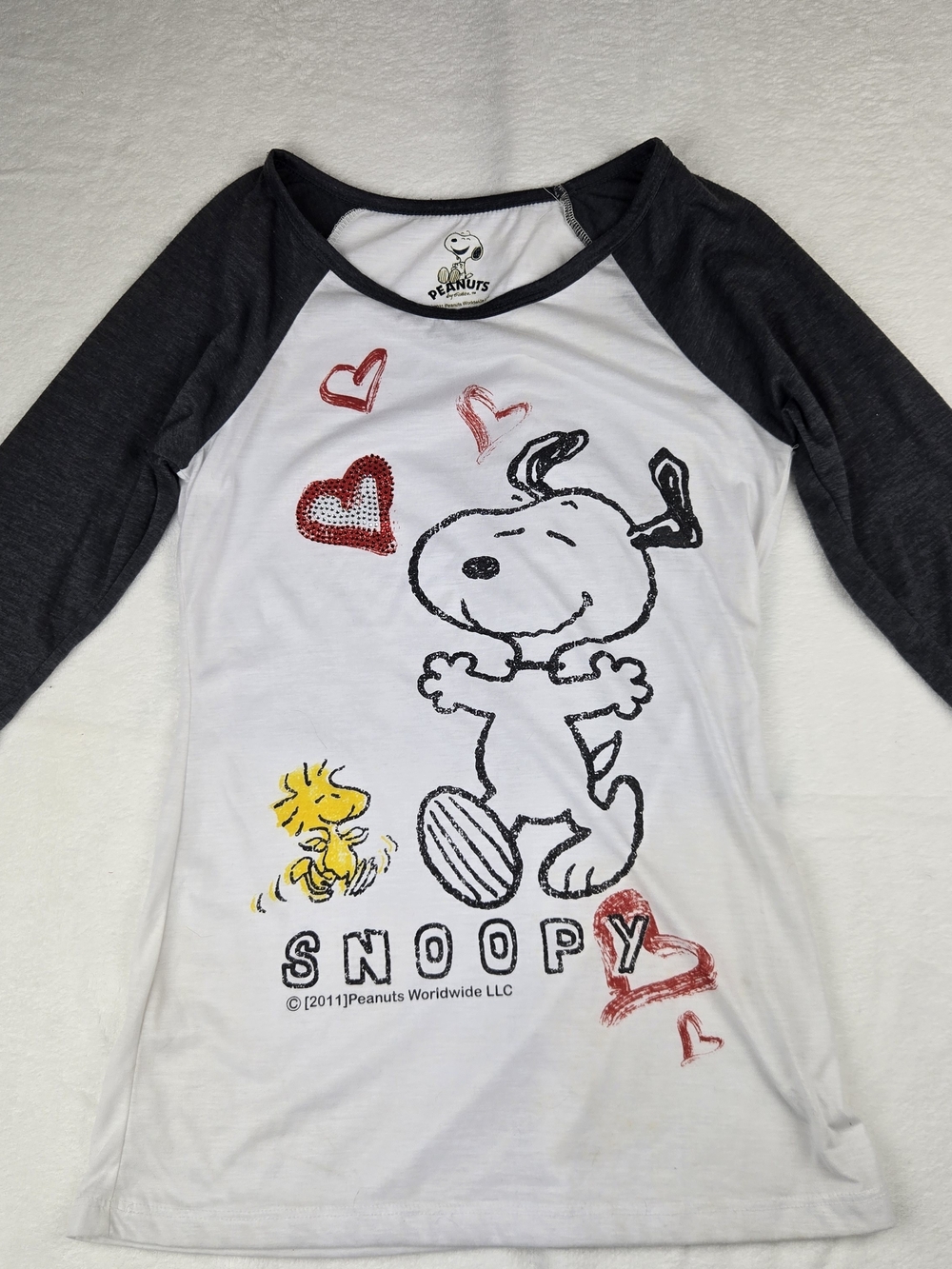 Snoopy Woodstock Peanuts Rhapsody Couture Raglan Sleeve T-Shirt Top Size M